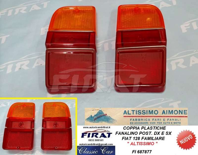 PLASTICA FANALINO FIAT 128 FAMILIARE POST.DX E SX ALTISSIMO (679